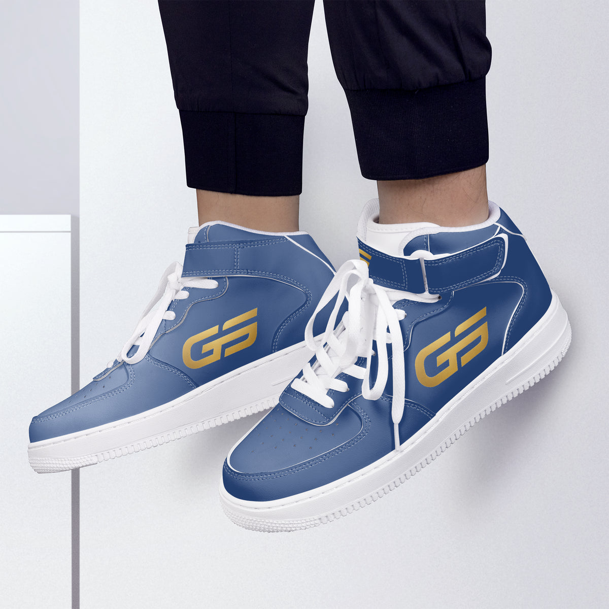 Sneakers montantes GOMS UNITED GS HIGH 01 BLUE/GOLD — vue produit 3