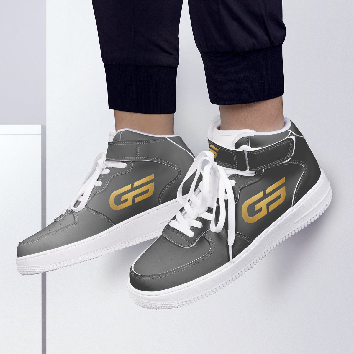 Sneakers montantes GOMS UNITED GS HIGH 01 BLACK/GOLD — vue produit 3