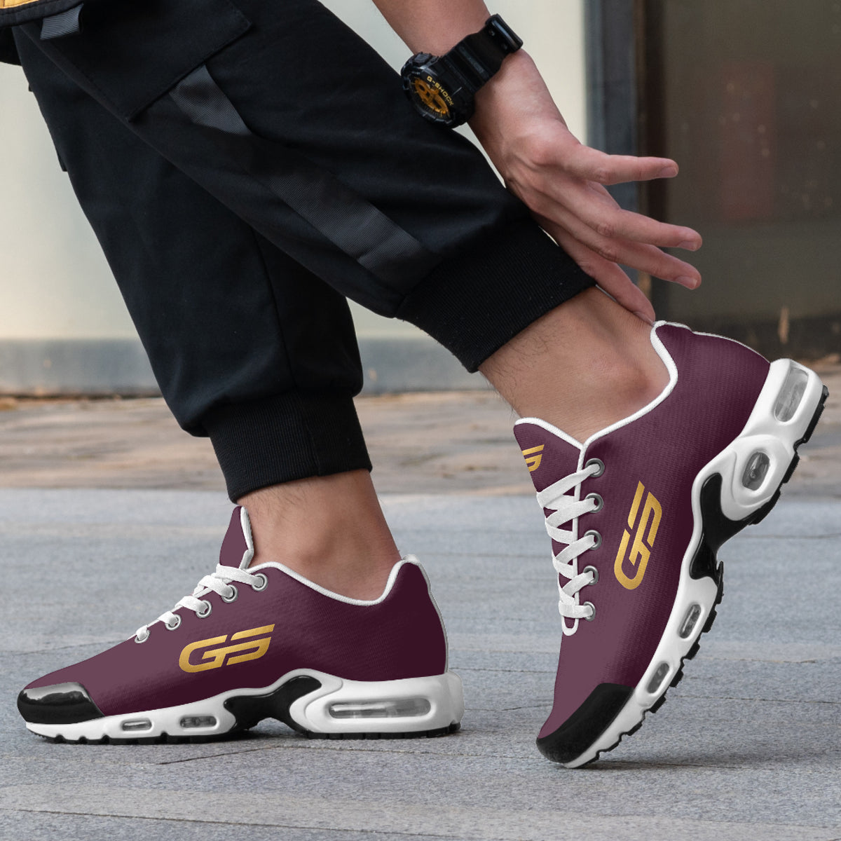 GS MAKER 01 BORDEAUX/GOLD — GOMS UNITED — vue 3