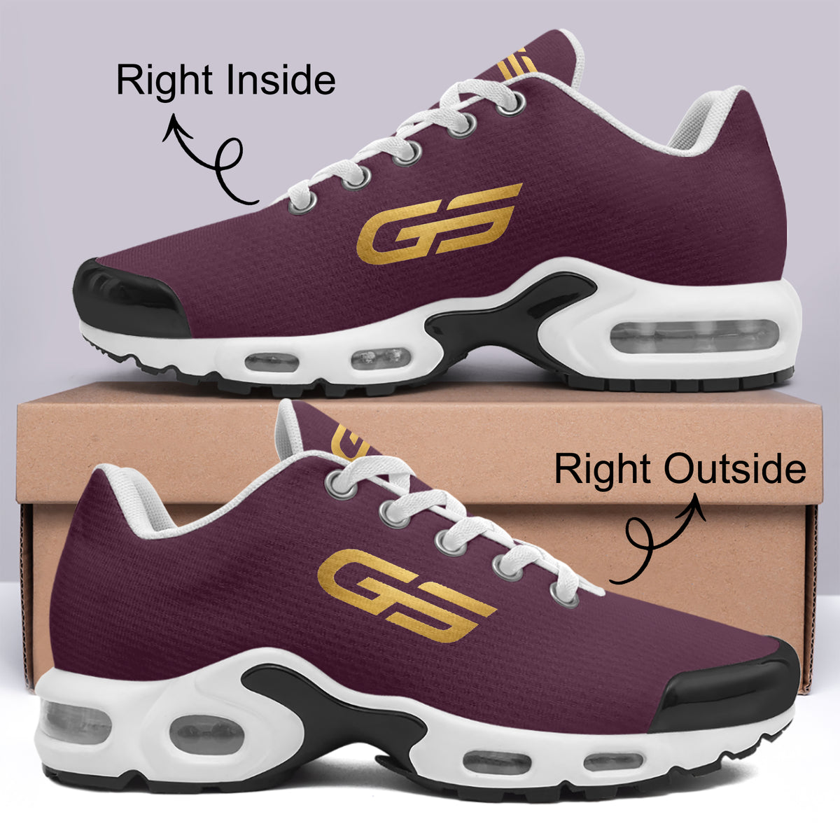 GS MAKER 01 BORDEAUX/GOLD — GOMS UNITED — vue 2