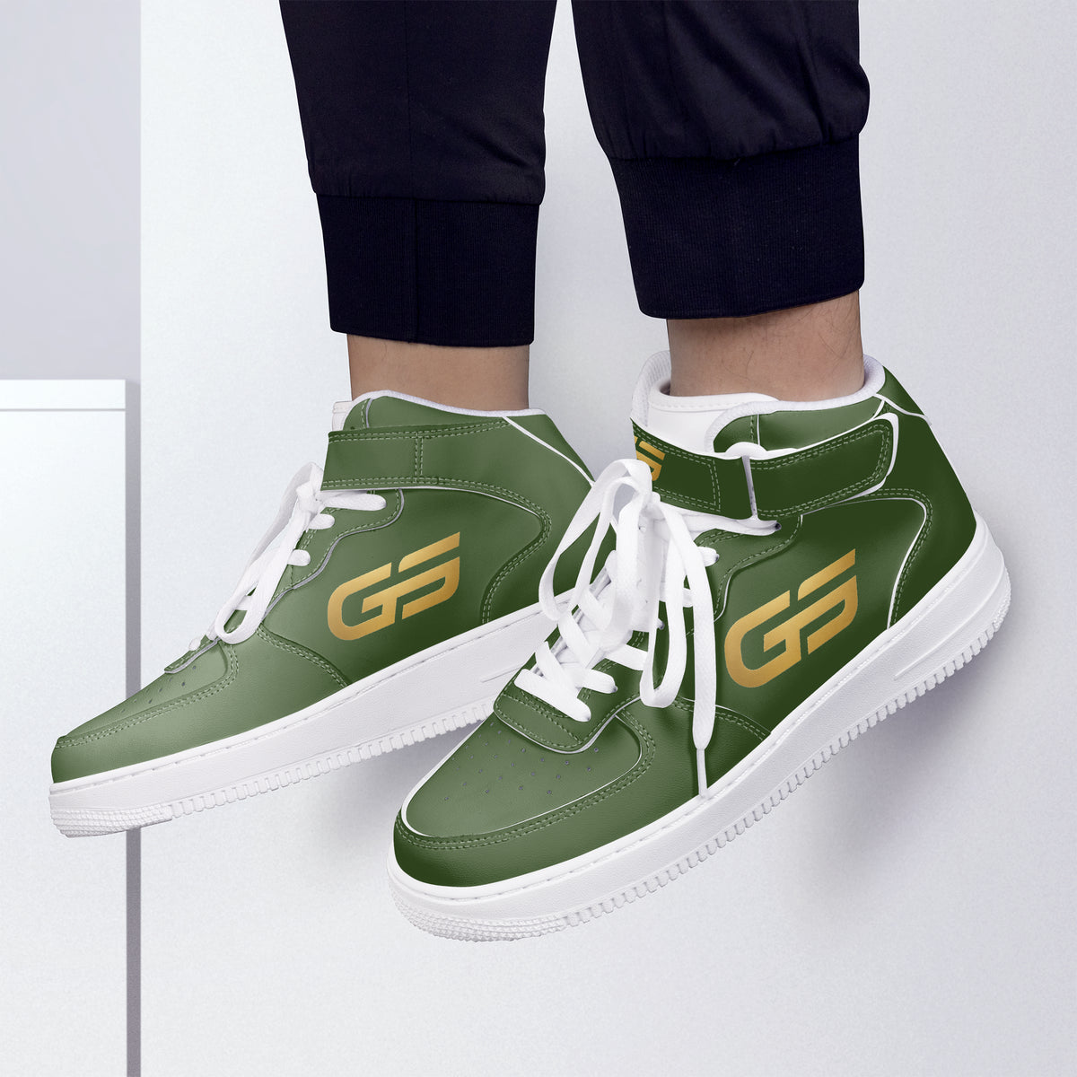 Sneakers montantes GOMS UNITED GS HIGH 01 FOREST GREEN/GOLD — vue produit 3