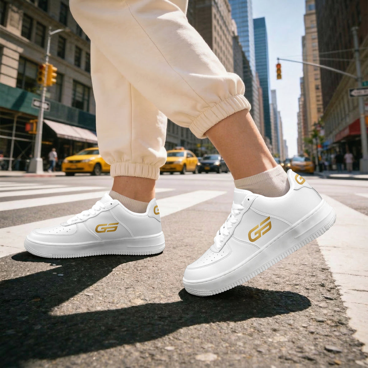GS ERA 01 WHITE/GOLD — GOMS UNITED — vue 3